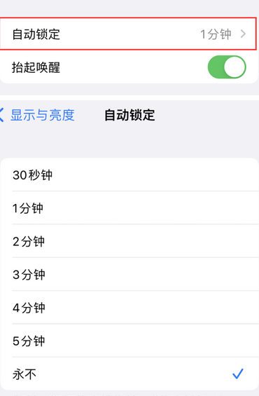 青冈苹果换屏维修分享无法调整iPhone自动锁屏的时间怎么办